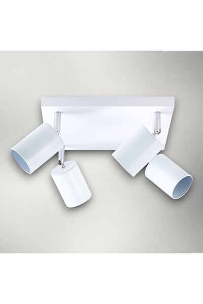 DELIGHT Spot patrat reglabil alb 4 X GU10 250mm