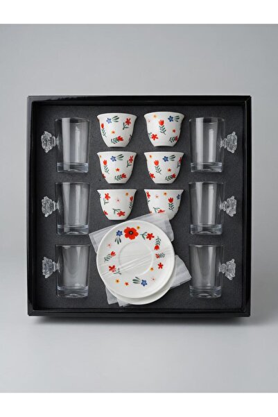 Rwafd Rema Shahi and Coffee Cups with Assorted Bashakal Plates, Decorated wit...