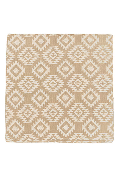 Zumzeria Față de pernă decorativă bej ecru cu model aztec 47x47cm