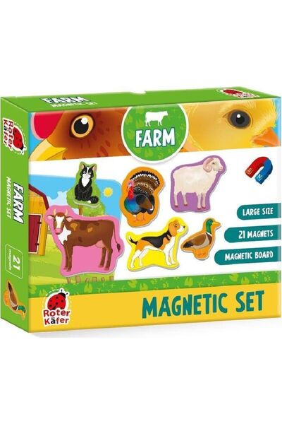Roter Kafer Puzzle magnetic „Ferma” cu tablă neagră RK2090-01