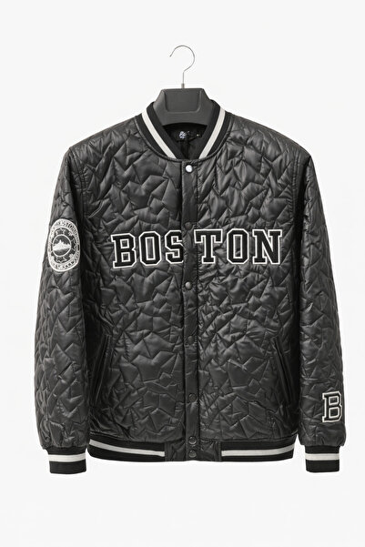 More Black Men's Oversize Bomber Jacket