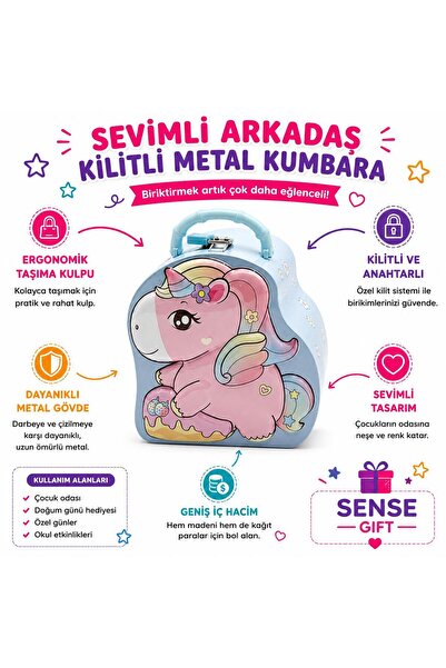 Sense Kilitli Metal Kumbara S-293-MA