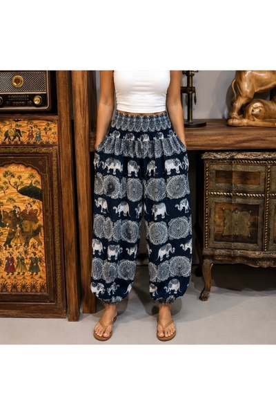 KESKİN AKSESUAR YUMUŞAK RAYON KUMAŞ ŞALVAR CEPLİ STANDART BEDEN