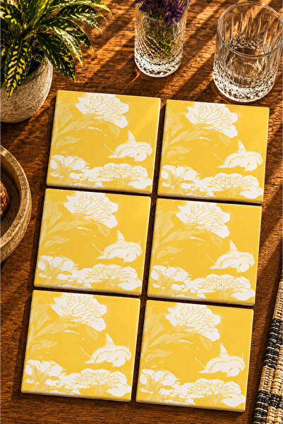 JHAAR Modern Design Set of 6 Coasters - Uv Printing Mdf - 10X10 cm