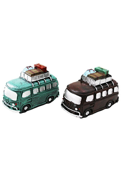 Generic Brand Piggy Bank Bus Vintage Decorative Figurine Piggy Bank Colorful ...