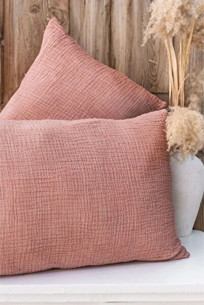 Layan Home 100% Cotton Muslin 4 Layer Undyed Organic Pillowcase