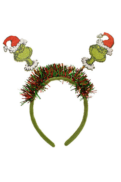 HELLGRINCH Coroniță de păr de Crăciun cu beteală Grinch