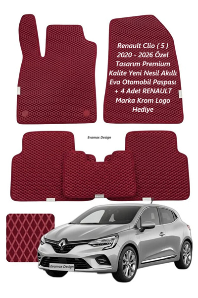 Evamax Design Renault Clio ( 5 ) 2020 - 2026 Özel Tasarım Premium Kalite Yeni...