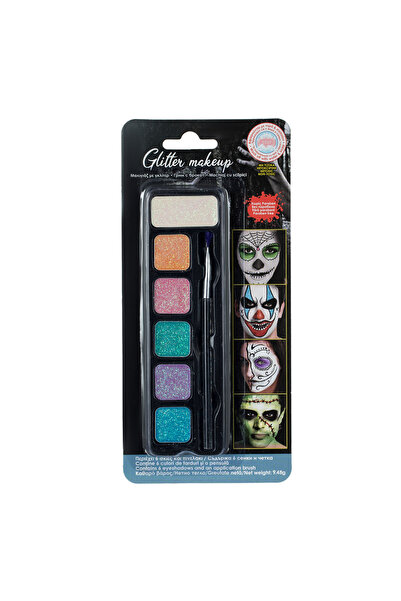 Zumzeria Halloween Makeup Set with Glitter Eyeshadows & Brush