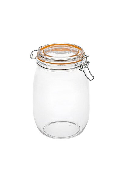 Zumzeria Transparent Glass Jar with Seal Cap 1L