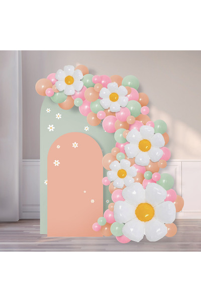Zumzeria Set de decorațiuni pentru petrecere cu flori pastelate și baloane - ...