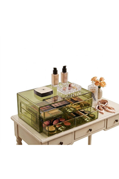 Limeks Home Makeup Organizer Complex; 16 Compartment Acrylic, Stylish and Con...