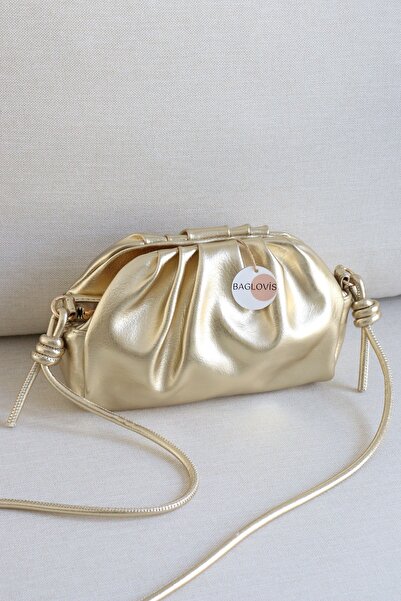 BAGLOVİS Drawstring Hand and Shoulder Bag with Pleated Design and Adjustable ...