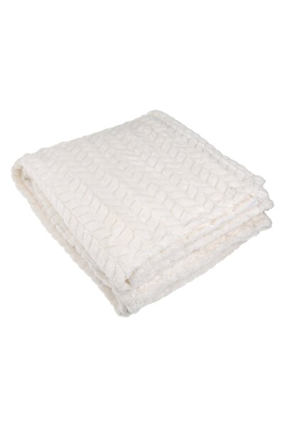 Zumzeria Ecru Winter Blanket for Armchair 160x130cm