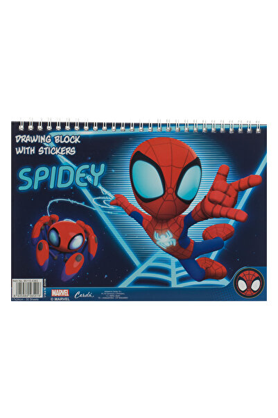 Zumzeria B5 Spiral Drawing Block Spidey with Stickers - 30F