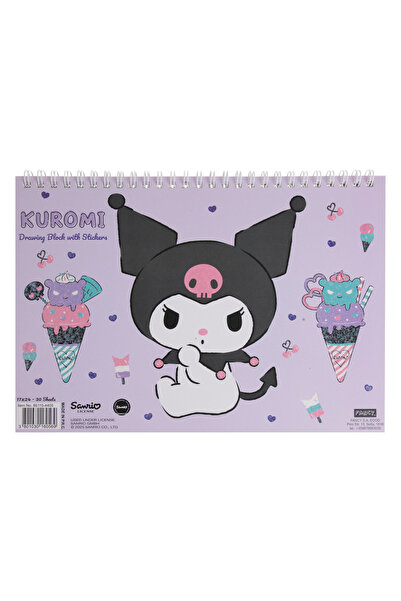 Zumzeria B5 Drawing Pad with Spiral & Kuromi Cover - 30 Sheets