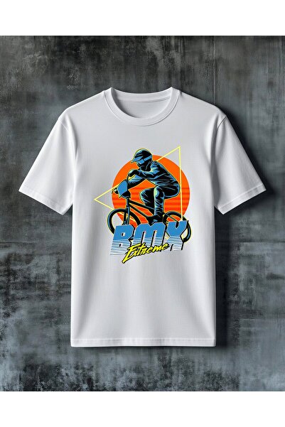 COMVİCHO Bmx Extreme Cycling Printed Oversize T-Shirt