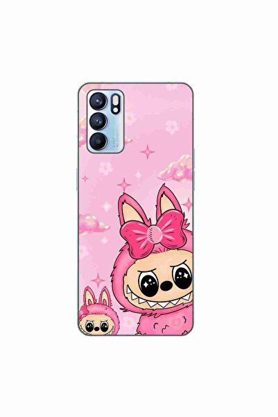 OEM Husa compatibila cu Oppo Reno6 5G Silicon Gel Tpu Model Labubu Pink Fantasy