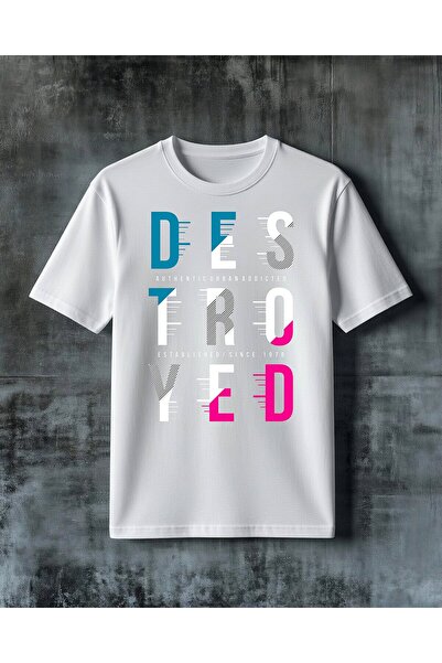 COMVİCHO Logo Design Printed Oversize T-Shirt