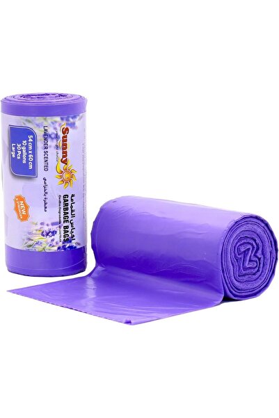 Sunny Your Bright choice Lavender Scented Garbage Bags 10 Gallons – 3 Rolls (90 Bags Total) 54×60 cm Strong Disposable Trash Bags for Kitchen, Office & Household Waste Bin Liners