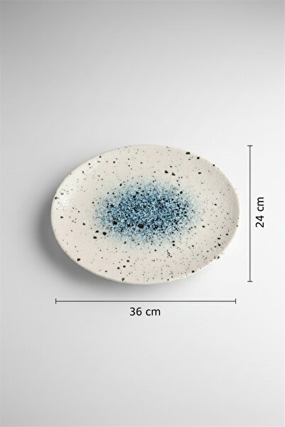 rinart 6-Piece Ellipse Oval Kayak Plate 36cm Digital Splash