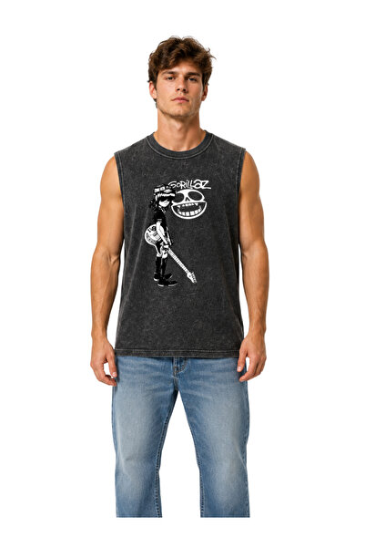 FREAK T-SHIRT Αμάνικο μπλουζάκι με στάμπα Gorillaz, που πλένεται, σε μεγάλο μ...