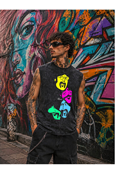 FREAK T-SHIRT تي شيرت ذا بيتلز فينتاج كلاسيك روك بدون أكمام