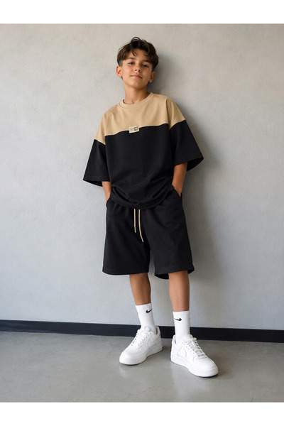 Rotito Boy's 2 Thread Oversize T-Shirt Shorts Set