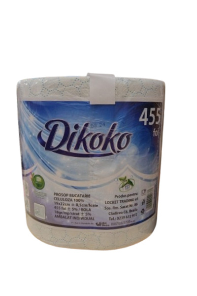 Dikoko Prosop hartie monorola alba 2 straturi,455 foi