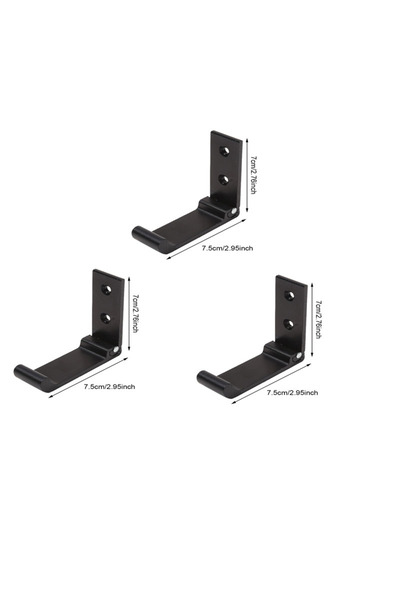 Choice10 black B 3pcS 1/3/6Pcs Folding Wall Hook Stainless Steel Hidden Robe ...