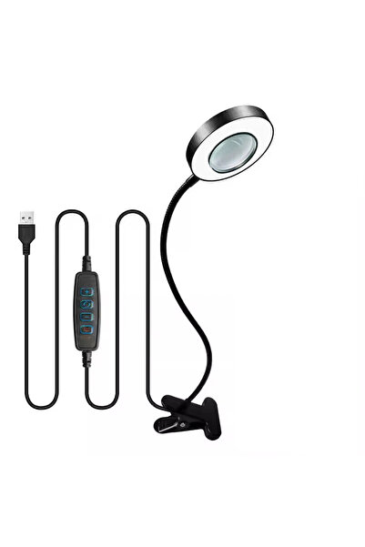 Choice Black 10X Magnifying Glass with 3 Color Modes LED Lighted Desk Lamp wi...