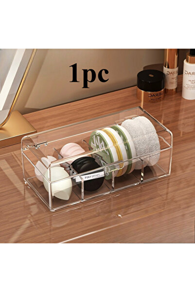 Choice 1pc-A Transparent Cosmetic Organizer with Lid,Durable Makeup Storage B...