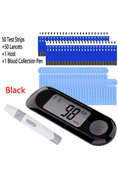 Choice1 Black Blood Glucose Meter Testing Kit Lancet Machine Glucometer with ...