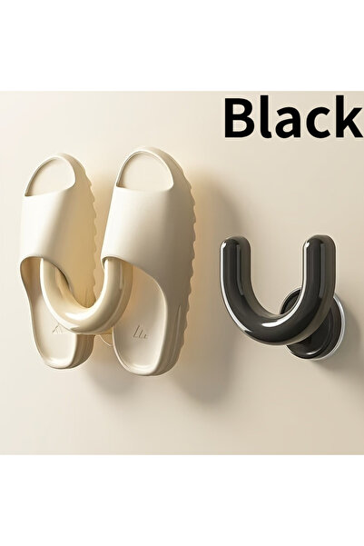 Choice1 1PC Black 1PC Suction Cup Shoe Rack, Wall-Mounted Slipper Organizer f...