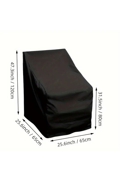 Choice4 غطاء كرسي خارجي مقاوم للماء 65×65×120×80 سم، مصنوع من قماش 210D، واقي...