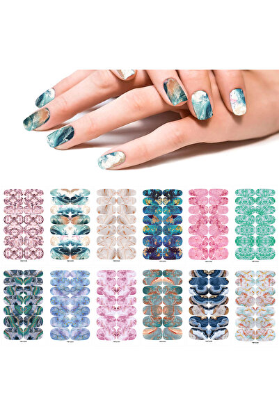 Choice1 B 100pcs Nail Polish Stickers Self-Adhesive Full Wrap Nail Polish Sti...