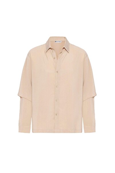 S13 Store Double sleeve detailed oversize shirt