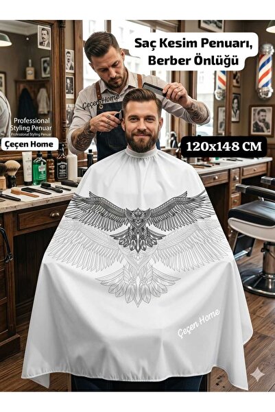 ÇEÇEN HOME (1 Piece) Barber Apron, Hair Cutting Apron, Barber Cover, Barber S...