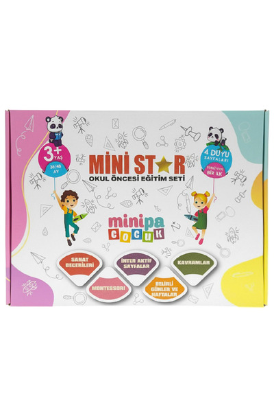 Yazarın Kendi Yayını Mini Star Okul Öncesi Eğitim Seti Minipa Çocuk