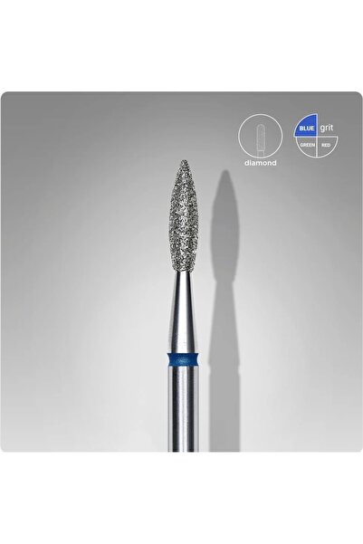 STALEKS EXPERT Elmas frez, sivri alev, mavi, çap 2,1 mm, çalışma kısmı 8 mm