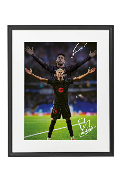 Boomah Accessories Lamine Yamal and Lionel Messi Barcelona Printed Autograph ...
