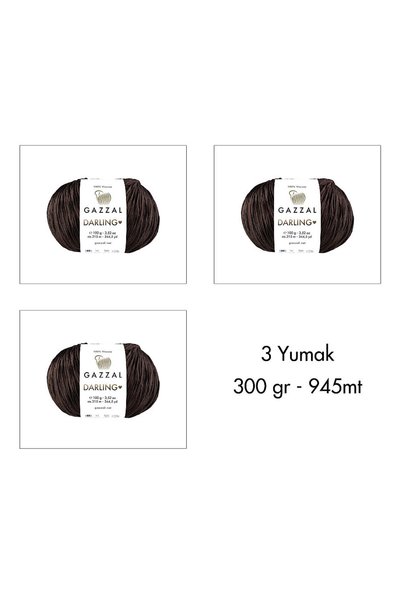 Gazzal Darling 553 100% Viscose Hand Knitting Yarn, 3 Yumak, Official Sales Store