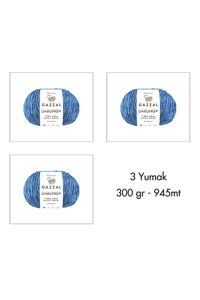 Gazzal Darling 554 100% Viscose Hand Knitting Yarn, 3 Yards, Official Sales Store