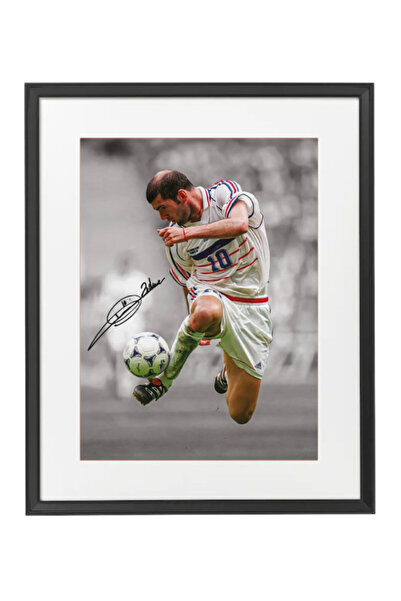 Boomah Accessories Zinedine Zidane France Legend Printed Autograph - Framed P...