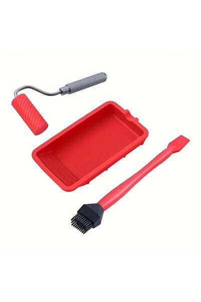 Choice1 3pcs Silicone Glue Roller with Tray 1-7/8" Silicone Roller Aluminum H...