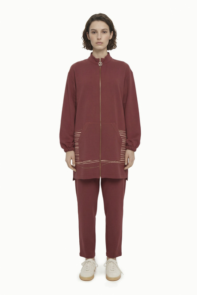 Zühre Zippered Pocket Detailed Sports Suit Tile Suit 1944