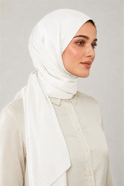 Big ModaEbrar Ecru Janjan Shawl - 080