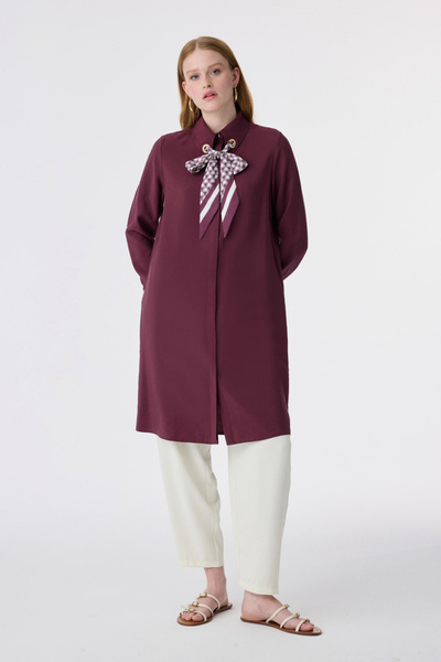 Zühre T-1657 Valea Tunik 38-46 Bordo Tunik 1657