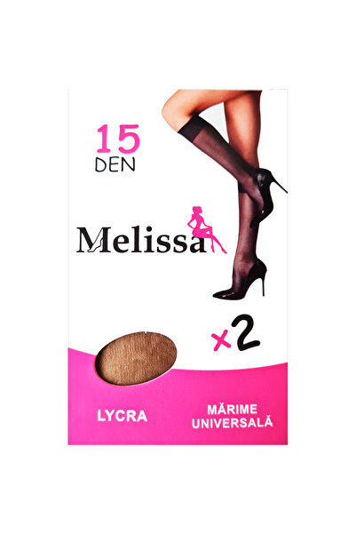 Melissa SET 3 CUTII - SOSETE 3/4 LYCRA (2 perechi/ cutie) - BEJ