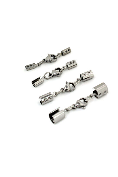 choice2 Fit for-2mm Cord steel color 5 Set Stainless Steel Leather Cords Lobs...